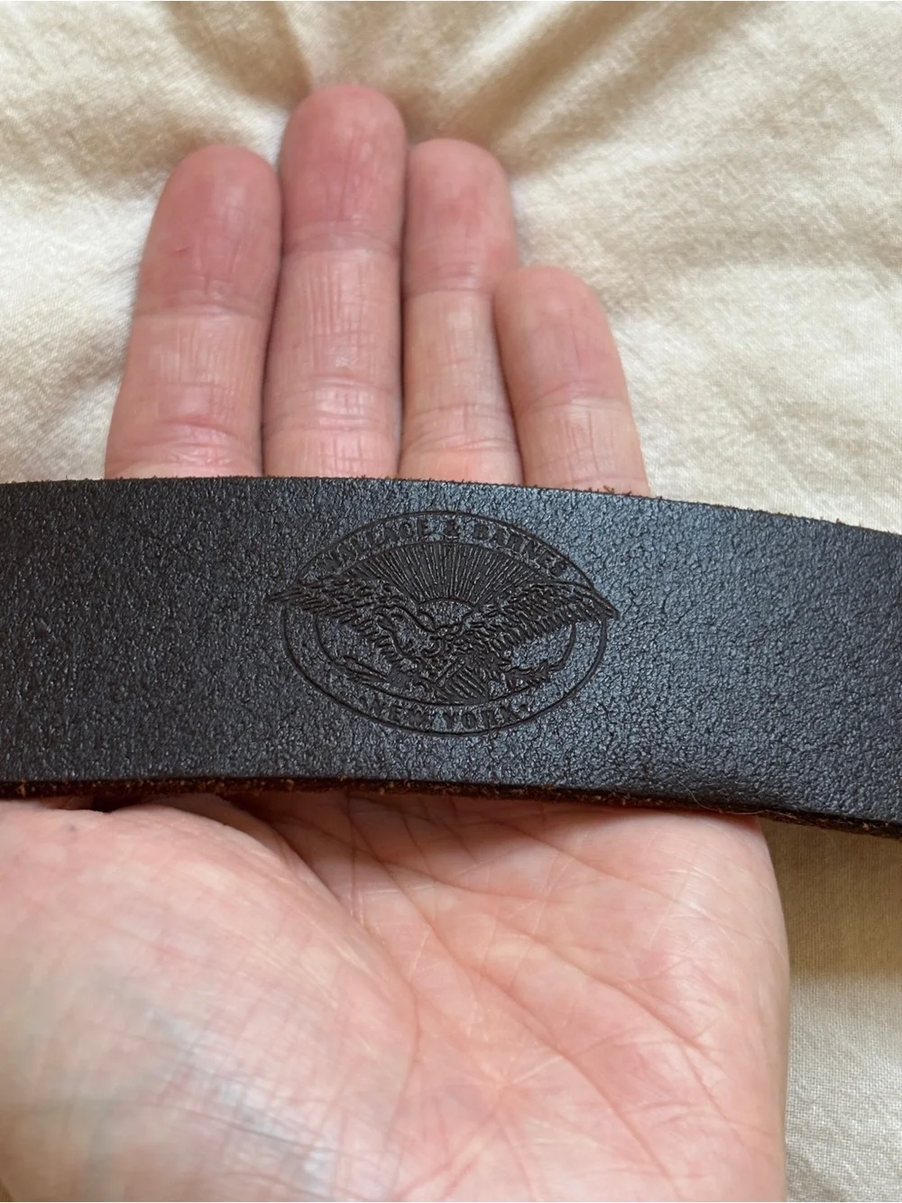 Wallace & Barnes Dark Brown Leather Belt Size 34